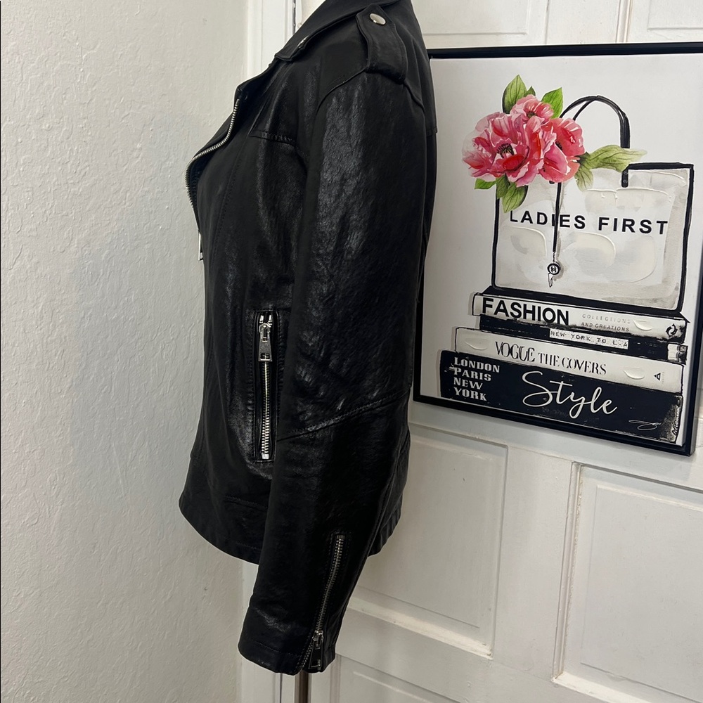 Street Leathers Black Leather Moto Jacket Size S - Picture 3 of 10